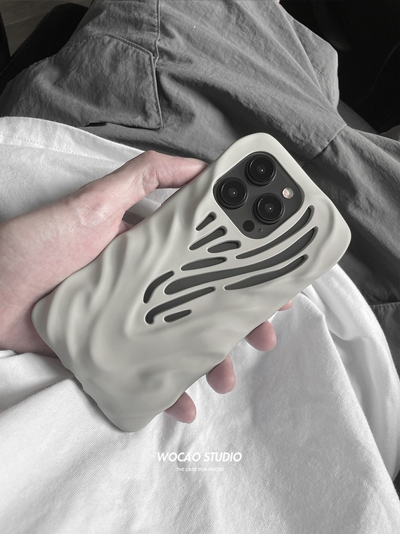 New 3D Wavy Wing Hollow Heatsink Heat Dissipation 15, 14, 13, 12 iPhone Case