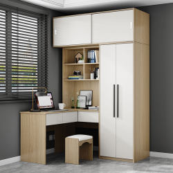 Modern Chinese-Style Integrated Desk and Cabinet for Small Apartments, Home Study Computer Desk, Wardrobe, Bedroom L-Shaped Corner Integrated Cabinet Modern Chinese-Style Integrated Desk and Cabinet for Small Apartments, Home Study Computer Desk, Wardrobe, Bedroom L-Shaped Corner Integrated Cabinet