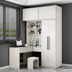 Modern Minimalist White Home Bedroom L-Shaped Corner Computer Desk Wardrobe Small Apartment Integrated Desk Cabinet Writing Desk Modern Minimalist White Home Bedroom L-Shaped Corner Computer Desk Wardrobe Small Apartment Integrated Desk Cabinet Writing Desk
