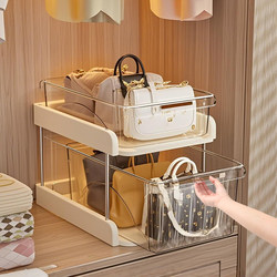 Wardrobe Bag Storage Layering Organizer, a Shelf for Placing Clothes and Bags Inside the Cabinet, Maximizing Cabinet Space with Dividers for the Bedroom Wardrobe Bag Storage Layering Organizer, a Shelf for Placing Clothes and Bags Inside the Cabinet, Maximizing Cabinet Space with Dividers for the Bedroom