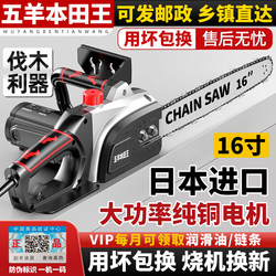 Electric Chainsaw for Home Use, 220V Corded Handheld Logging Saw, High-Power Tree Cutting Chain Saw, Electric Saw Electric Chainsaw for Home Use, 220V Corded Handheld Logging Saw, High-Power Tree Cutting Chain Saw, Electric Saw