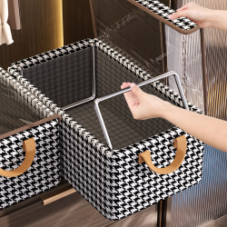 7-Piece Set of Houndstooth Clothing Storage Boxes for Home Wardrobe Layering, Organizing Boxes for Clothes and Pants, Foldable Storage Cabinet 7-Piece Set of Houndstooth Clothing Storage Boxes for Home Wardrobe Layering, Organizing Boxes for Clothes and Pants, Foldable Storage Cabinet