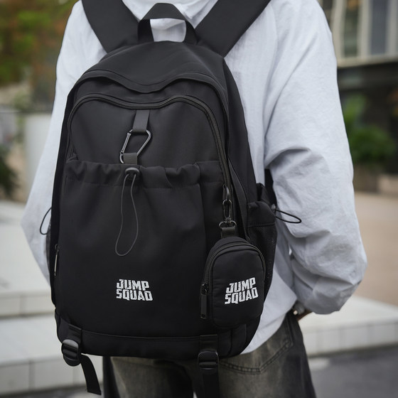 Simple trendy brand large-capacity computer travel backpack men's lightweight casual versatile backpack middle school student school bag women 
Simple trendy brand large-capacity computer travel backpack men's lightweight casual versatile backpack middle school student school bag women