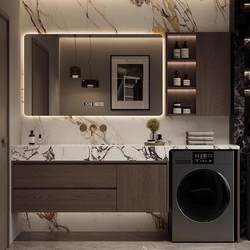 Slate Seamless Ceramic Basin Bathroom Cabinet Combination Washing Machine Integrated Cabinet Bathroom Washbasin Washbasin Bathroom Cabinet Slate Seamless Ceramic Basin Bathroom Cabinet Combination Washing Machine Integrated Cabinet Bathroom Washbasin Washbasin Bathroom Cabinet