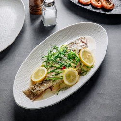 Creative Ceramic Oval Fish Plate, Household Steamed Fish Plate, Large Plate, High-End Dish Plate, Commercial Hotel Tableware Creative Ceramic Oval Fish Plate, Household Steamed Fish Plate, Large Plate, High-End Dish Plate, Commercial Hotel Tableware