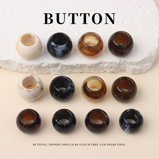 Acrylic gradient bucket bead buckle DIY two-color beaded large hole round bead swimsuit skirt shoes shoelace decorative beads Acrylic gradient bucket bead buckle DIY two-color beaded large hole round bead swimsuit skirt shoes shoelace decorative beads