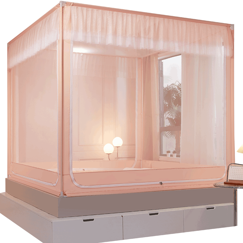 Antibacterial mosquito nets for household use, 2024 new children's anti fall, baby anti fall, bed free installation, high-end bedroom yurt Antibacterial mosquito nets for household use, 2024 new children's anti fall, baby anti fall, bed free installation, high-end bedroom yurt
