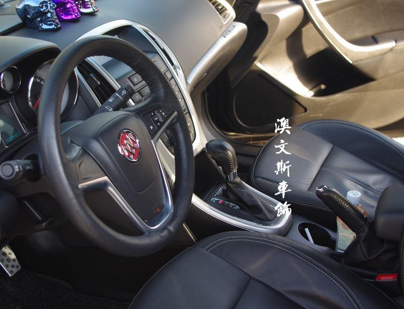 别克英朗GTXT 君威自动挡头层真皮 手缝挡把套排挡套档套手刹套高清图片