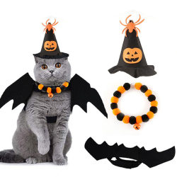 New Cross-Border Halloween Pet Atmosphere Clothing Accessories Set Halloween Cat Dressup Pet Transformation Suit New Cross-Border Halloween Pet Atmosphere Clothing Accessories Set Halloween Cat Dressup Pet Transformation Suit