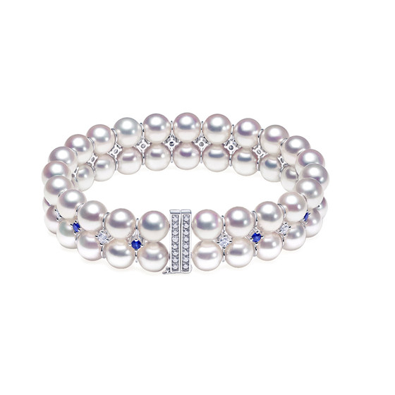 Haifanji Jewelry akoya Japanese Natural Seawater Pearl Bracelet 18K Gold Inlaid Sapphire Diamond Bracelet
Haifanji Jewelry akoya Japanese Natural Seawater Pearl Bracelet 18K Gold Inlaid Sapphire Diamond Bracelet