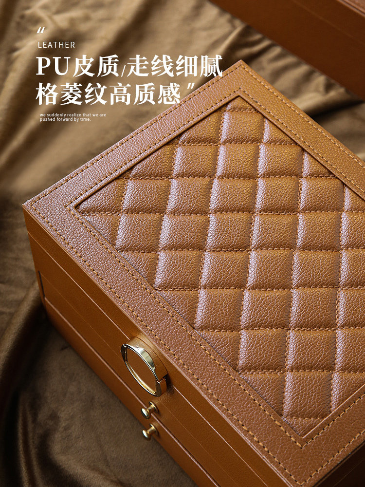 thumbnail image 2 of LENUE Travel Jewelry Case – Vegan Leather Organizer With Earring Holders & Bracelet Pockets 2 of 9