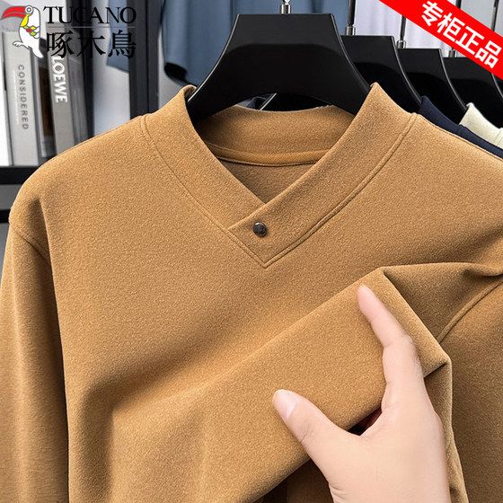 Woodpecker 2025 autumn and winter high-end double-sided German vel warm top for men's long-sleeved T-shirt V-neck inner base shirt
Woodpecker 2025 autumn and winter high-end double-sided German vel warm top for men's long-sleeved T-shirt V-neck inner base shirt