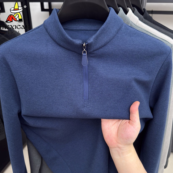 Scarecrow half zipper stand collar sweatshirt men's 2025 autumn new long-sleeved T-shirt casual solid color base shirt top
Scarecrow half zipper stand collar sweatshirt men's 2025 autumn new long-sleeved T-shirt casual solid color base shirt top