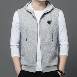 Men's Hooded Vest Vest 2023 Spring and Autumn Men's Hooded Vest Vest 2023 Spring and Autumn