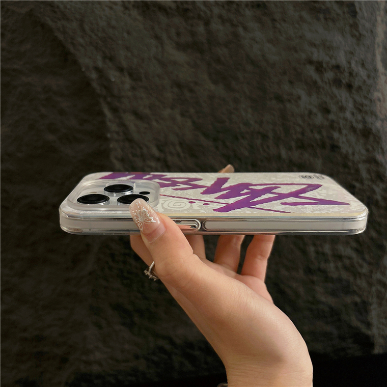 Stussy Black White Orange Logo 8-Ball iPhone Case