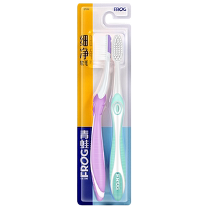 Frog ultra -fine tongue coating soft hair toothbrush Domestic combination of home combination clean dual -use adult confinement pregnant women toothbrushes Frog ultra -fine tongue coating soft hair toothbrush Domestic combination of home combination clean dual -use adult confinement pregnant women toothbrushes
