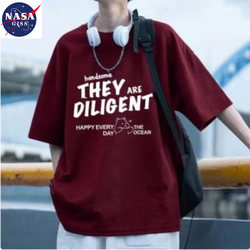 Nasa Co-Branded 2025 New Short-Sleeved T-Shirt for Men, Summer American Style Trendy Brand Loose Half-Sleeve Heavyweight Pure Cotton Top Nasa Co-Branded 2025 New Short-Sleeved T-Shirt for Men, Summer American Style Trendy Brand Loose Half-Sleeve Heavyweight Pure Cotton Top