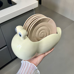 Snail Bone Dish Ceramic Household Light Luxury High-End Desktop Bone China Bone Plate Cute Food-Grade New Model Snail Bone Dish Ceramic Household Light Luxury High-End Desktop Bone China Bone Plate Cute Food-Grade New Model