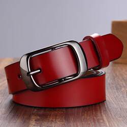 Hot-Selling Women's Leather Belt Genuine Cowhide Korean Style Belt with Pin Buckle Decoration Fashionable Versatile Direct from Manufacturer Hot-Selling Women's Leather Belt Genuine Cowhide Korean Style Belt with Pin Buckle Decoration Fashionable Versatile Direct from Manufacturer