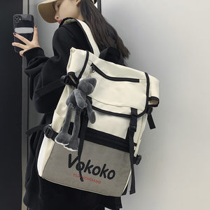 Men's tide brand large -capacity leisure travel bag backpack backpack menu men's Japanese INS female tide cool school bag college students Men's tide brand large -capacity leisure travel bag backpack backpack menu men's Japanese INS female tide cool school bag college students