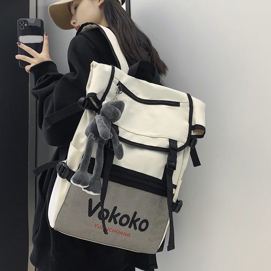 Men's tide brand large -capacity leisure travel bag backpack backpack menu men's Japanese INS female tide cool school bag college students Men's tide brand large -capacity leisure travel bag backpack backpack menu men's Japanese INS female tide cool school bag college students