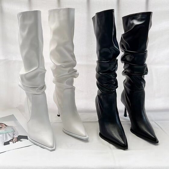 Long boots but knee-high boots versatile black thin boots pointed toe thin heels fashion boots high tube piles of boots trendy
Long boots but knee-high boots versatile black thin boots pointed toe thin heels fashion boots high tube piles of boots trendy