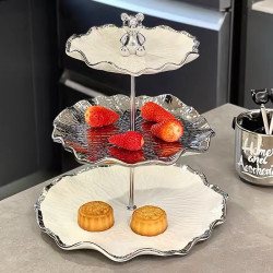 Light Luxury Multi-Layer Fruit Plate for Living Room, Home Coffee Table, Candy Display, Snack Tray, High-End Fruit Plate, Front Desk Decoration Light Luxury Multi-Layer Fruit Plate for Living Room, Home Coffee Table, Candy Display, Snack Tray, High-End Fruit Plate, Front Desk Decoration