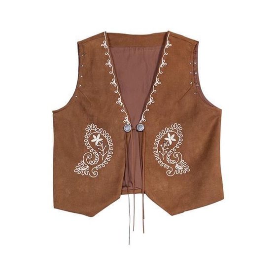 Bohemian retro embroidered vest vest loose slim vacation outfit sleeveless vest outside niche top Bohemian retro embroidered vest vest loose slim vacation outfit sleeveless vest outside niche top