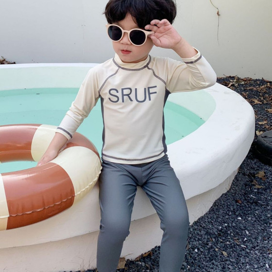 Children's split swimwear boys and girls long -sleeved long -sleeved long -sleeved long -dry -drying baby cute beach swimwear hot spring swimsuit Children's split swimwear boys and girls long -sleeved long -sleeved long -sleeved long -dry -drying baby cute beach swimwear hot spring swimsuit