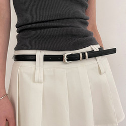 Personalized and Stylish Thin Belt for Women, Simple Korean Style Casual Decorative Belt for Jeans, Niche Design, Black Personalized and Stylish Thin Belt for Women, Simple Korean Style Casual Decorative Belt for Jeans, Niche Design, Black