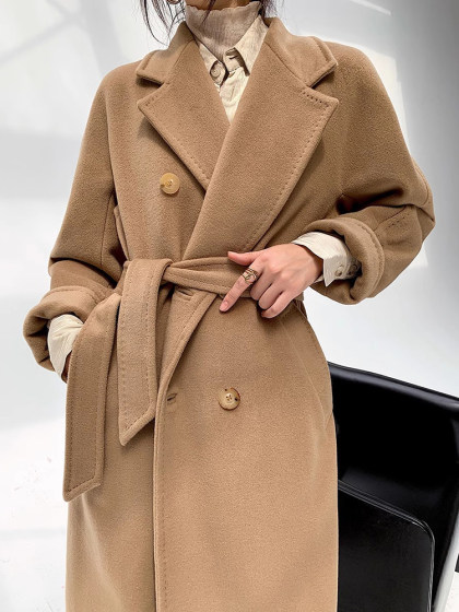 M Home 101801 new high-end imported double-sided cashmere coat for women double-breasted mid-length wool wool jacket
M Home 101801 new high-end imported double-sided cashmere coat for women double-breasted mid-length wool wool jacket