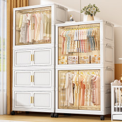 Simple Wardrobe For Home Bedroom Installation-Free kids Wardrobe Baby Clothes Toy thickened Storage Cabinet Simple Wardrobe For Home Bedroom Installation-Free kids Wardrobe Baby Clothes Toy thickened Storage Cabinet