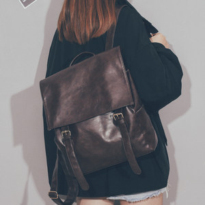 Backpack for women 2025 new fashionable and versatile pu soft leather retro student schoolbag simple large capacity travel backpack 
Backpack for women 2025 new fashionable and versatile pu soft leather retro student schoolbag simple large capacity travel backpack