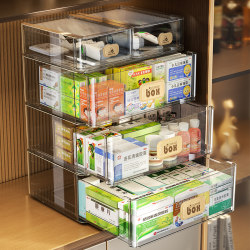 Sai medicine chest drawer type large capacity transparent storage box Sai medicine chest drawer type large capacity transparent storage box