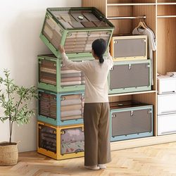 Xingyou Foldable Storage Box for Home Use, Clothes and Quilt Organizer, Plastic Transparent Storage Box for Books, Snacks, and Toys Xingyou Foldable Storage Box for Home Use, Clothes and Quilt Organizer, Plastic Transparent Storage Box for Books, Snacks, and Toys