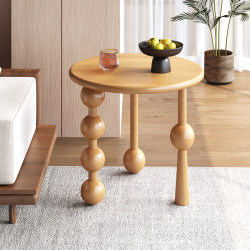 Nordic Solid Wood Rubber Wood Coffee Table, Natural Wood Tea Table, Solid Wood Small Apartment Round Living Room Home Sofa Side Walnut Nordic Solid Wood Rubber Wood Coffee Table, Natural Wood Tea Table, Solid Wood Small Apartment Round Living Room Home Sofa Side Walnut