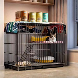 Pet Star Cat Cage for Home Use with Integrated Toilet, Indoor Two-Tier, Space-Saving, Extra Large Cat Bed, Foldable Small Size Pet Star Cat Cage for Home Use with Integrated Toilet, Indoor Two-Tier, Space-Saving, Extra Large Cat Bed, Foldable Small Size