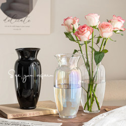 Creative Glass Vase, Transparent, Light Luxury, High-End, Hydroponic Flowers, Roses, Living Room, Dining Table, Flower Arrangement, Decorations Creative Glass Vase, Transparent, Light Luxury, High-End, Hydroponic Flowers, Roses, Living Room, Dining Table, Flower Arrangement, Decorations