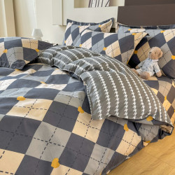 Spring and Autumn All-Cotton Bedding Four-Piece Set 100% Pure Cotton Duvet Cover Bed Sheet Skin-Friendly for Sleeping Naked Student Dormitory Three-Piece Set Simple Spring and Autumn All-Cotton Bedding Four-Piece Set 100% Pure Cotton Duvet Cover Bed Sheet Skin-Friendly for Sleeping Naked Student Dormitory Three-Piece Set Simple