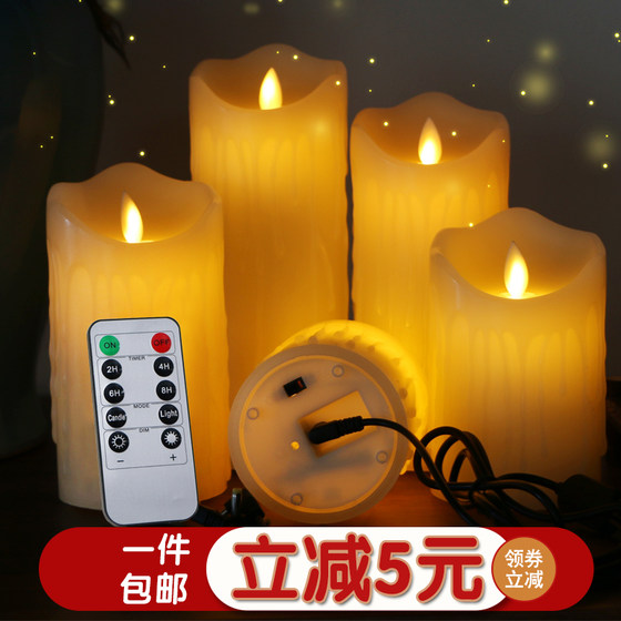 Charging remote control LED electronic candle lamp Wedding Wedding Bar Light Lights Simulation and False Romantic Purple Decoration Light Room Charging remote control LED electronic candle lamp Wedding Wedding Bar Light Lights Simulation and False Romantic Purple Decoration Light Room