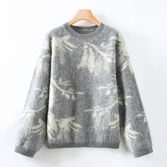 New autumn and winter Chinese style pullover wool sweater for women loose bamboo leaves jacquard inner round neck knitted sweater
New autumn and winter Chinese style pullover wool sweater for women loose bamboo leaves jacquard inner round neck knitted sweater