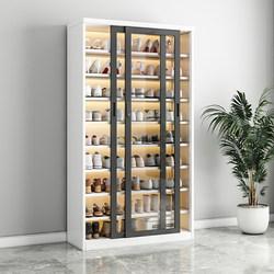 Philip Household Door Space-Saving Sliding Door Shoe Cabinet Dust-Proof Entrance Cabinet Floor-Standing Glass Door Storage Storage Cabinet Philip Household Door Space-Saving Sliding Door Shoe Cabinet Dust-Proof Entrance Cabinet Floor-Standing Glass Door Storage Storage Cabinet