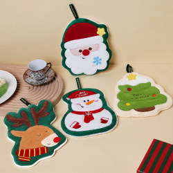 Christmas hand towel hanging bathroom kitchen towel cute children's towel household thickened handkerchief 1 Christmas hand towel hanging bathroom kitchen towel cute children's towel household thickened handkerchief 1