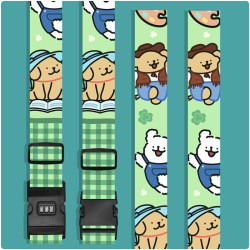 Cute lines dog luggage straps to prevent opening Cute lines dog luggage straps to prevent opening