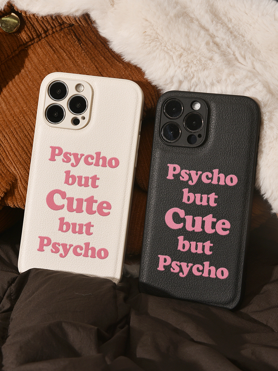 Psycho But Cute But Psycho Girls Funny Statement 15, 14, 13, 12 iPhone Case