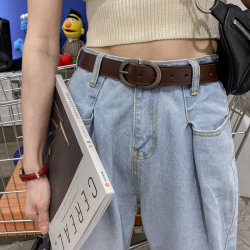 Retro 2025 New arrival Women's Belt Easiest for match Men's Denim Belt Women's Pants Belt Women's Men's Fashionable Men Brown Retro 2025 New arrival Women's Belt Easiest for match Men's Denim Belt Women's Pants Belt Women's Men's Fashionable Men Brown