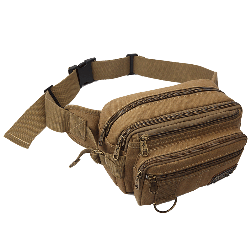 Auri Waist Bag Men S Canvas Casual Sports Outdoor Multi Functional