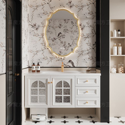 French Pastoral Rubber Wood Bathroom Cabinet Ceramic Integrated Basin Wash Basin Washbasin Cabinet Combination Bathroom Washbasin French Pastoral Rubber Wood Bathroom Cabinet Ceramic Integrated Basin Wash Basin Washbasin Cabinet Combination Bathroom Washbasin