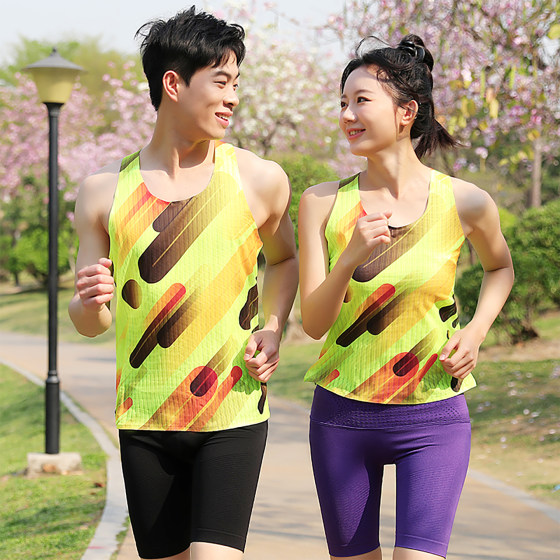 Professional marathon training suit men and women sports vests running team speed drying breathable sweat-absorbing racing wind tunnel running vest
Professional marathon training suit men and women sports vests running team speed drying breathable sweat-absorbing racing wind tunnel running vest
