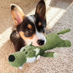 Dog Toy Plush Squeaky Chew-Resistant Teething Toy for Puppies, Bichon Frise, Shiba Inu, Small and Medium-Sized Dogs, Fun Self-Entertainment and Boredom Relief Dog Toy Plush Squeaky Chew-Resistant Teething Toy for Puppies, Bichon Frise, Shiba Inu, Small and Medium-Sized Dogs, Fun Self-Entertainment and Boredom Relief